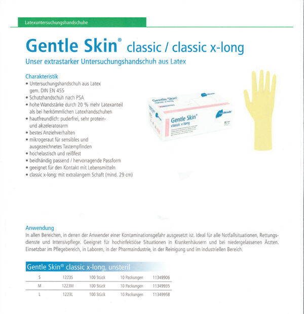 1223 Gentle Skin classic x-long unsteril